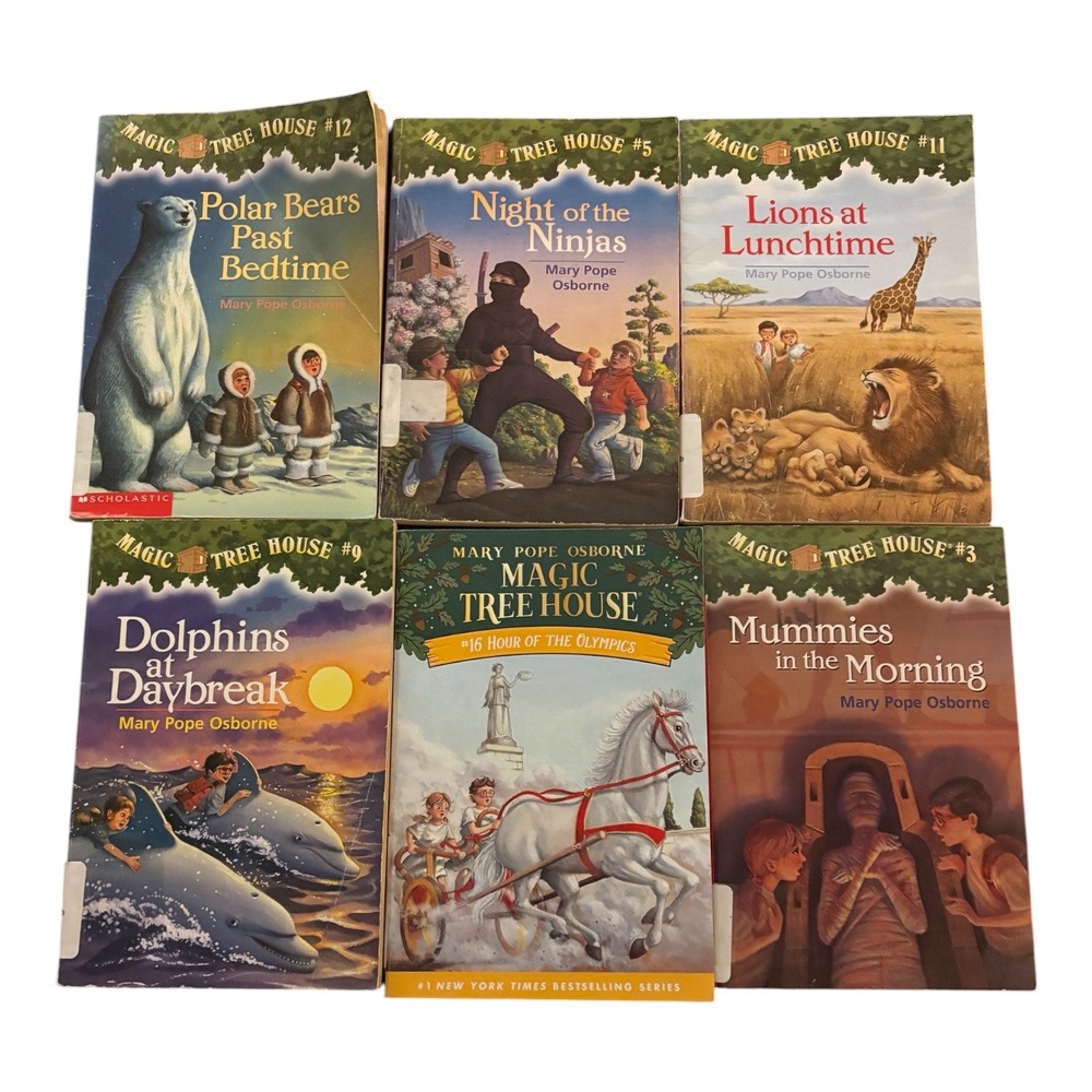 Magic Tree House Book Lot of 6 Mary Pope Osborne Paperbacks Kids Chapter Books